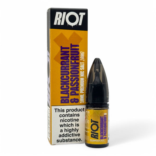 Blackcurrant & Passionfruit 10ml Nic Salt E-liquid by Riot X | Best4vapes