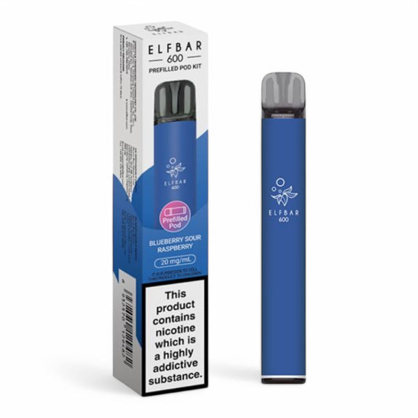 Elf Bar 600 Prefilled Vape Kit | Blueberry Sour Raspberry | Best4vapes