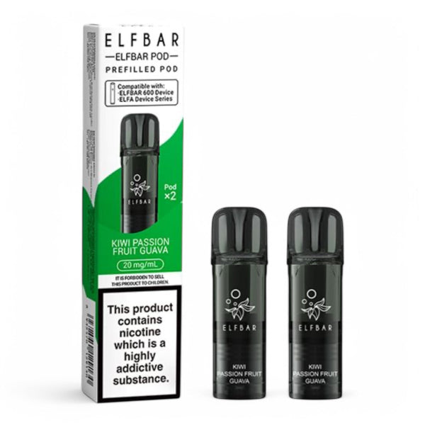Elf Bar 600 Prefilled Pods | Kiwi Passion Fruit Guava | Best4vapes