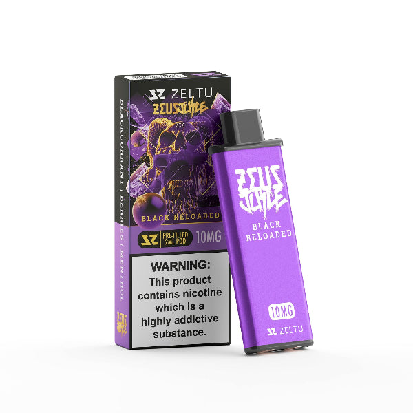 Zeltu X3 Prefilled Pods | Zeus Juice | Black Reloaded | Best4vapes