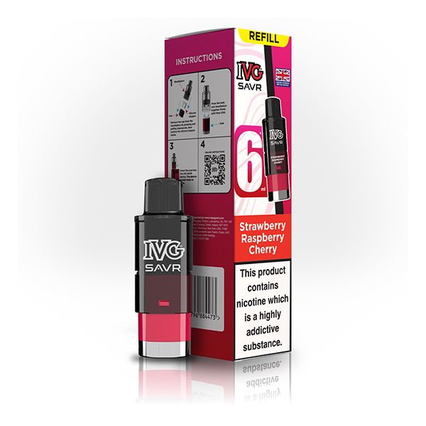 IVG SAVR refill Pod Pack | Strawberry Raspberry Cherry | Best4vapes