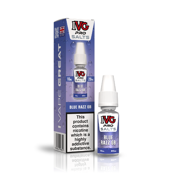Blue Razz GB 10ml Nic Salt E-liquid by IVG Pro Salts | Best4vapes