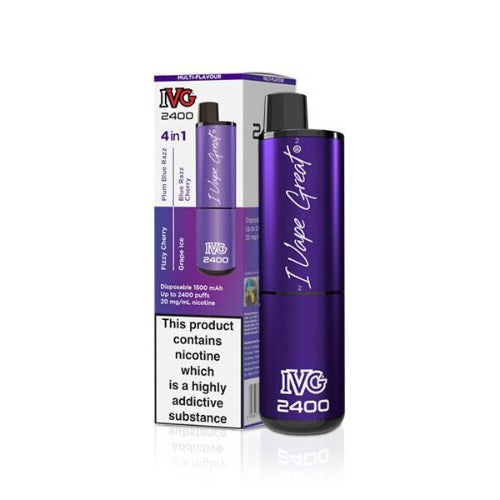 IVG 2400 4 in 1 Disposable Vape Pod Kit | Purple Edition | Best4vapes