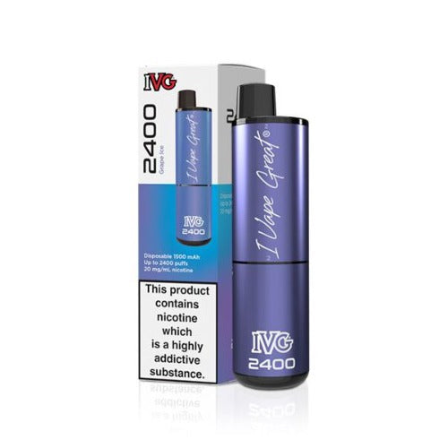 IVG 2400 Disposable Vape Pod Kit | Grape Ice | Best4vapes