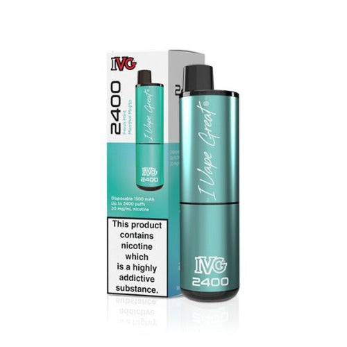 IVG 2400 Disposable Vape Pod Kit | Fresh Mint Menthol Mojito | Best4vapes