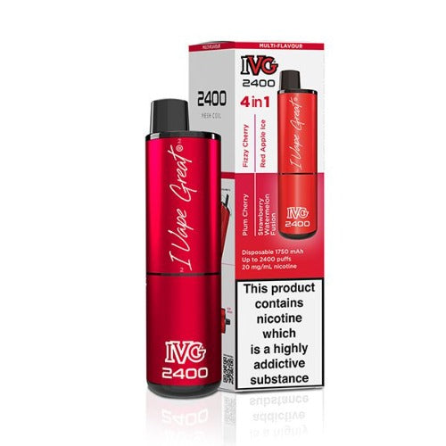 IVG 2400 4 in 1 Disposable Vape Pod Kit | Red Edition | Best4vapes