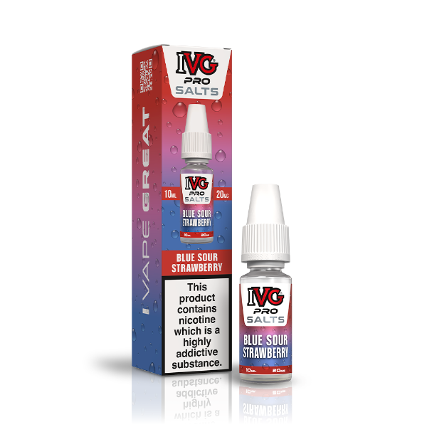 Blue Sour Strawberry 10ml Nic Salt E-liquid by IVG Pro Salts | Best4vapes
