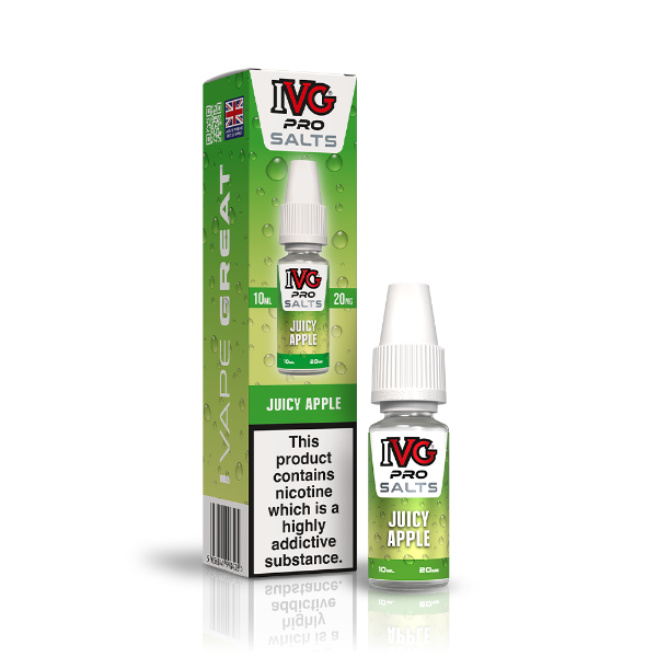 Juicy Apple 10ml Nic Salt E-liquid by IVG Pro Salts | Best4vapes