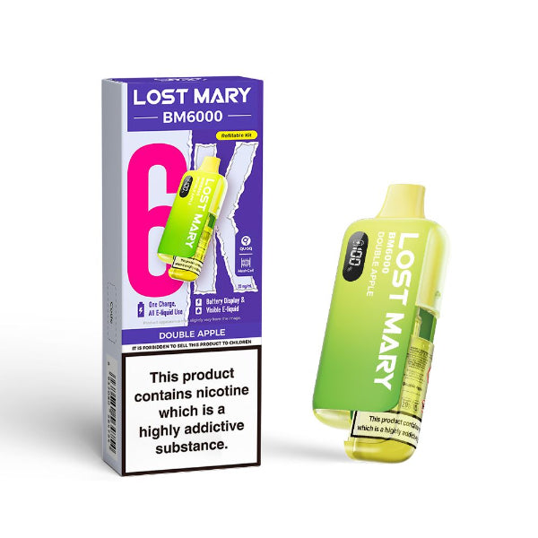 Lost Mary BM6000 Disposable Vape Kit | Double Apple | Best4vapes