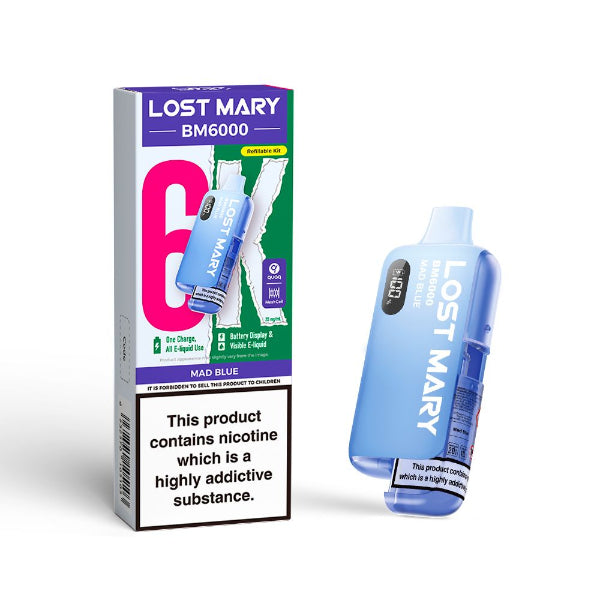 Lost Mary BM6000 Disposable Vape Kit | Mad Blue | Best4vapes