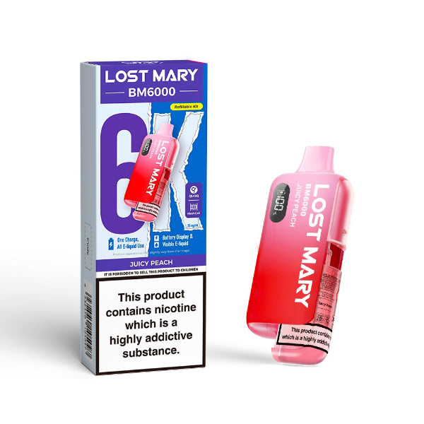 Lost Mary BM6000 Disposable Vape Kit | Juicy Peach | Best4vapes