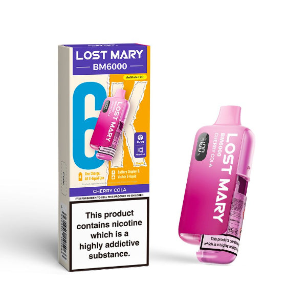 Lost Mary BM6000 Disposable Vape Kit | Cherry Cola | Best4vapes
