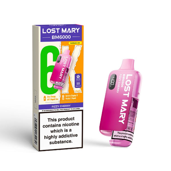 Lost Mary BM6000 Disposable Vape Kit | Fizzy Cherry | Best4vapes