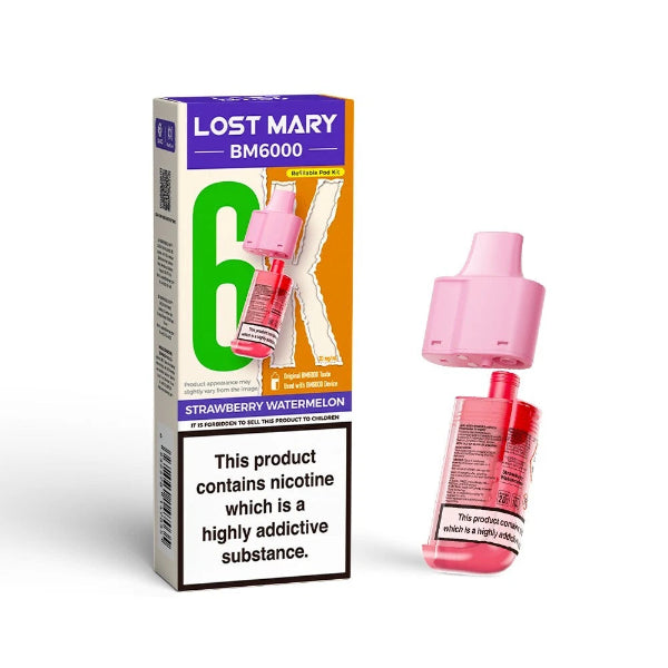 Lost Mary BM6000 Refill Pod Pack | Strawberry Watermelon | Best4vapes