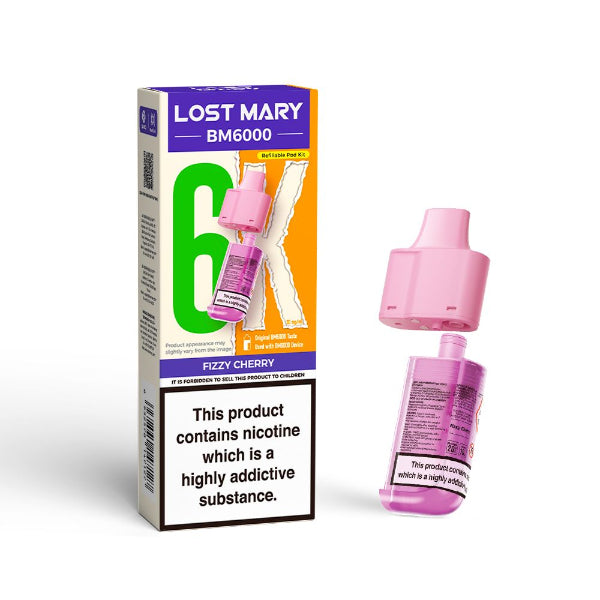 Lost Mary BM6000 Refill Pod Pack | Fizzy Cherry | Best4vapes