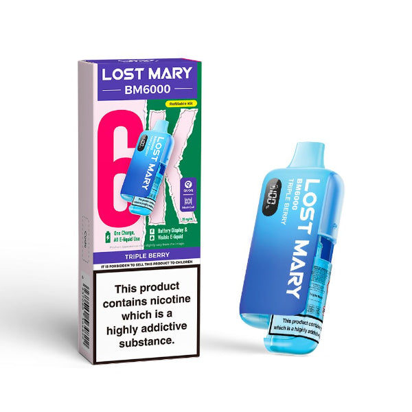Lost Mary BM6000 Disposable Vape Kit | Triple Berry | Best4vapes