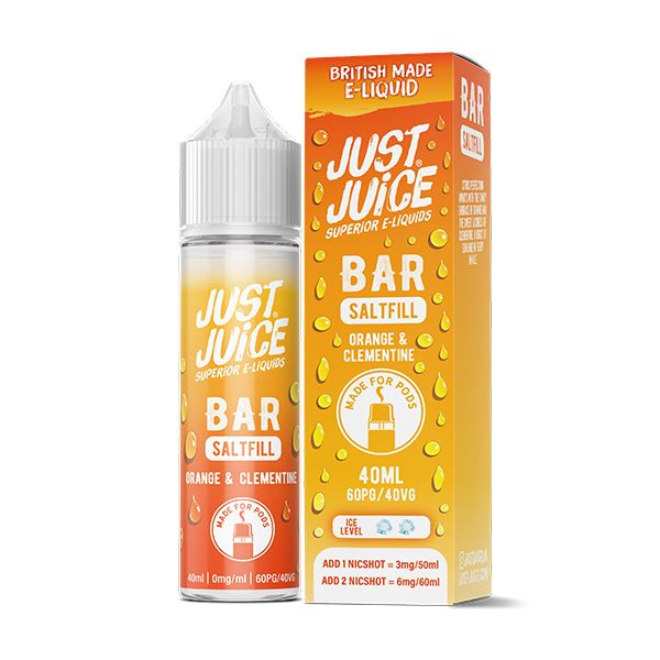 Orange & Clementine 40ml Bar Short Fill E-liquid by Just Juice | Best4vapes