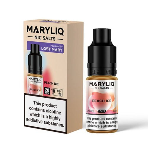 Peach Ice 10ml Nic Salt E-liquid by Lost Mary Maryliq | Best4vapes