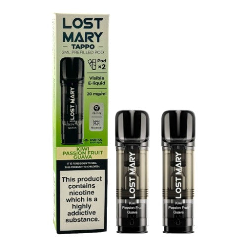Lost Mary Tappo Prefilled Pods | Kiwi Passion Fruit Guava | Best4vapes