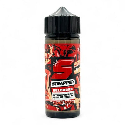 Strawberry Sour Belt 100ml Short Fill E-liquid by Strapped Reloaded | Best4vapes