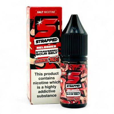 Strawberry Sour Belt 10ml Nic Salt E-liquid by Strapped Reloaded | Best4vapes