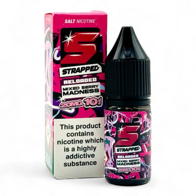 Mixed Berry Madness 10ml Nic Salt E-liquid by Strapped Reloaded | Best4vapes