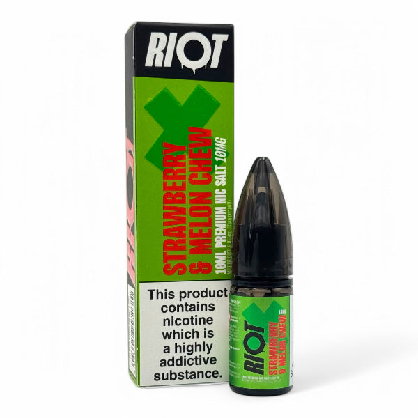 Strawberry & Melon Chew 10ml Nic Salt E-liquid by Riot X | Best4vapes