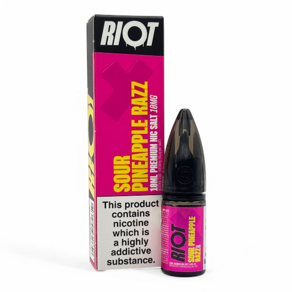 Sour Pineapple Razz 10ml Nic Salt E-liquid by Riot X | Best4vapes
