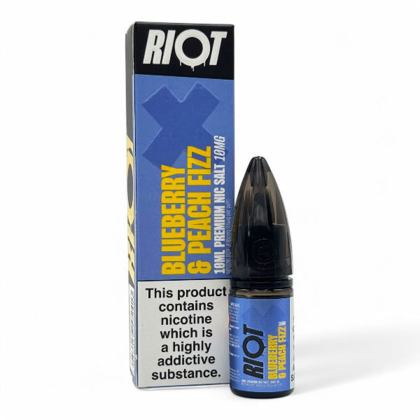 Blueberry & Peach Fizz 10ml Nic Salt E-liquid by Riot X | Best4vapes