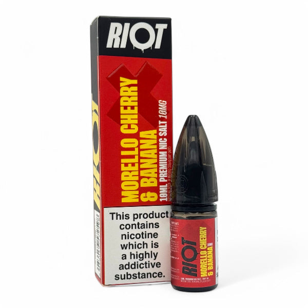 Morello Cherry & Banana 10ml Nic Salt E-liquid by Riot X | Best4vapes