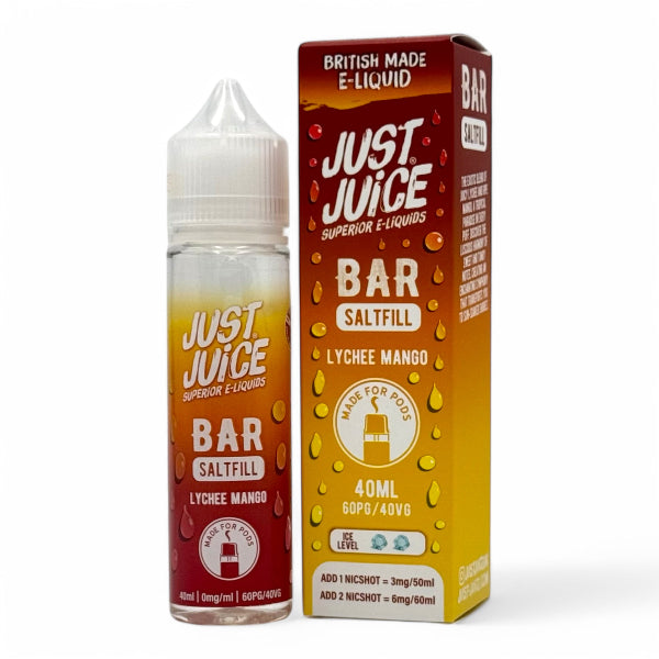 Lychee Mango 40ml Bar Saltfill Short Fill E-liquid by Just Juice | Best4vapes