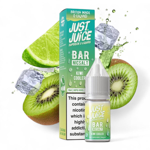 Kiwi Cooler 10ml Bar Nic Salt E-liquid by Just Juice | Best4vapes