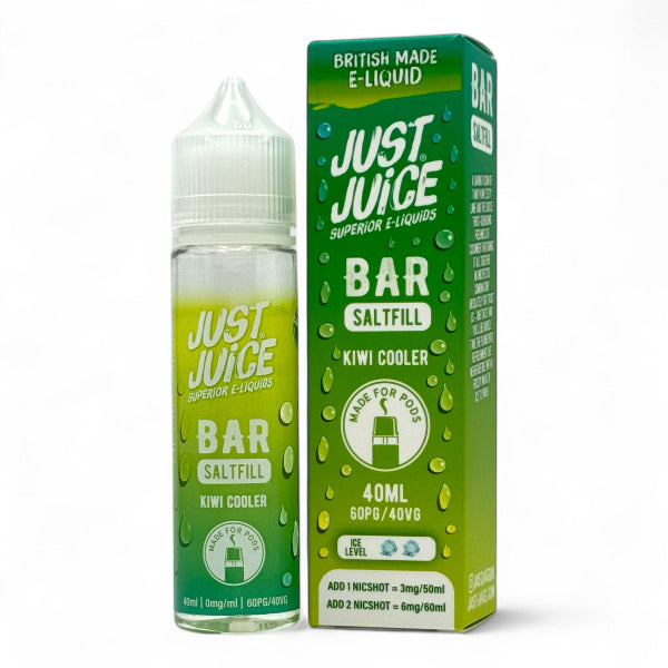 Kiwi Cooler 40ml Bar Saltfill Short Fill E-liquid by Just Juice | Best4vapes