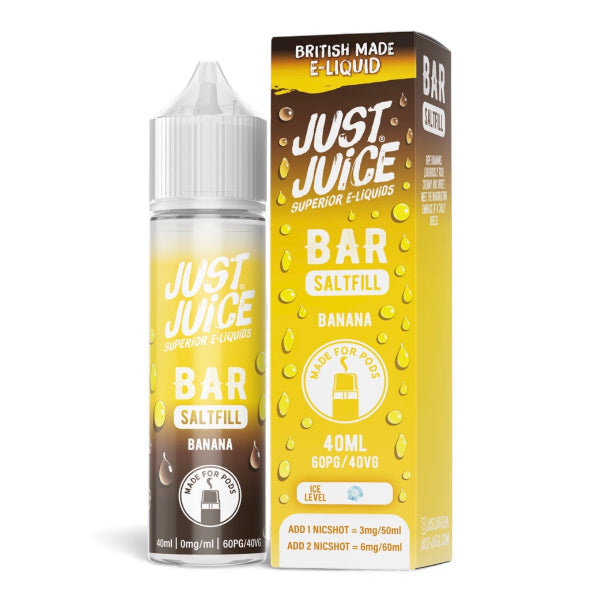 Banana 40ml Bar Saltfill Short Fill E-liquid by Just Juice | Best4vapes