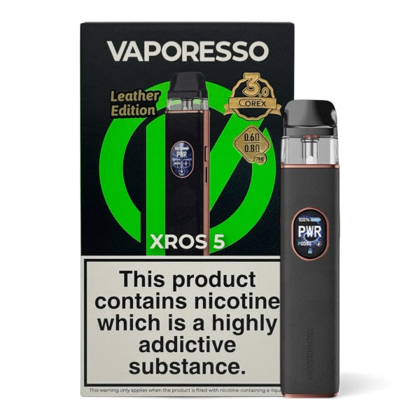Vaporesso XROS 5 Vape Kit | Black Leather | Best4vapes