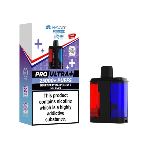 Hayati Pro Ultra Plus 25000 Pods | Blueberry Raspberry / Mr. Blue | Best4vapes