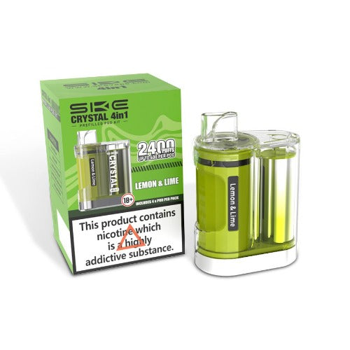 SKE Crystal 4in1 Prefilled Pod Vape Kit | Lemon & Lime | Best4vapes