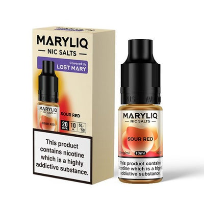 Sour Red 10ml Nic Salt E-liquid by Lost Mary Maryliq | Best4vapes