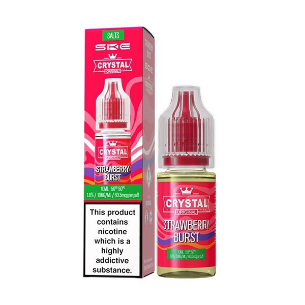 Strawberry Burst 10ml Nic Salt E-liquid by SKE Crystal | Best4vapes