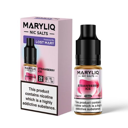 Strawberry Ice 10ml Nic Salt E-liquid by Lost Mary Maryliq | Best4vapes