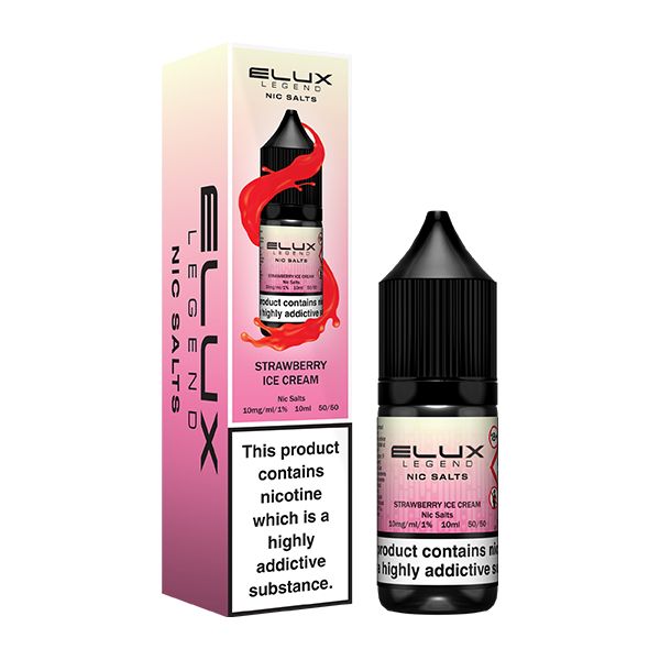 Strawberry Ice Cream 10ml Nic Salt E-liquid by Elux Legend | Best4vapes