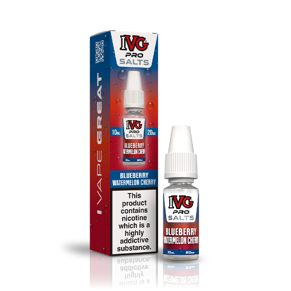 Blueberry Watermelon Cherry 10ml Nic Salt E-liquid by IVG Pro Salts | Best4vapes