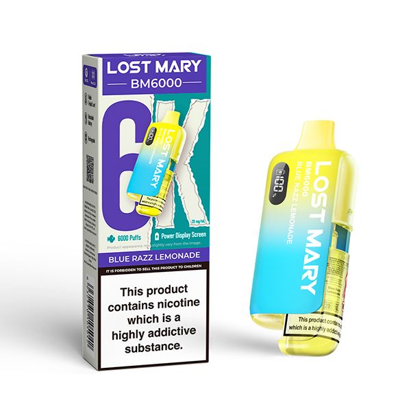 Lost Mary BM6000 Disposable Vape Kit | Blue Razz Lemonade | Best4vapes
