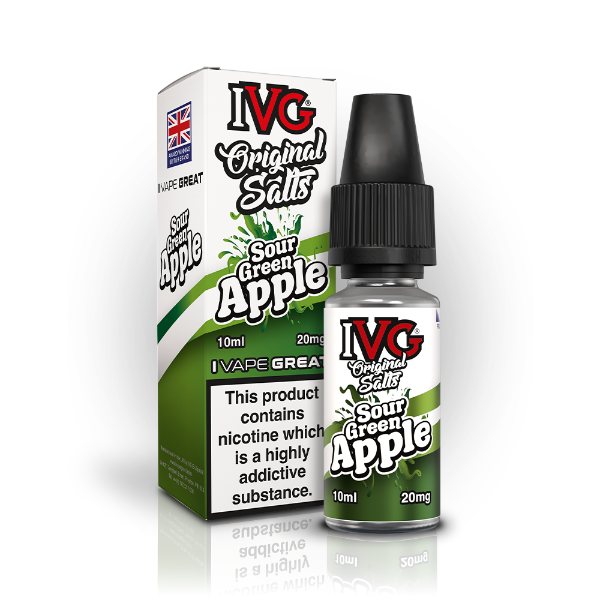 Sour Green Apple 10ml Nic Salt E-liquid by IVG Original Salts | Best4vapes