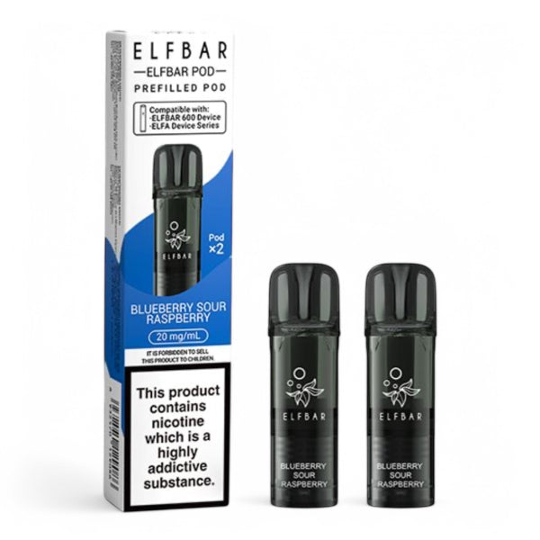 Elf Bar 600 Prefilled Pods | Blueberry Sour Raspberry | Best4vapes