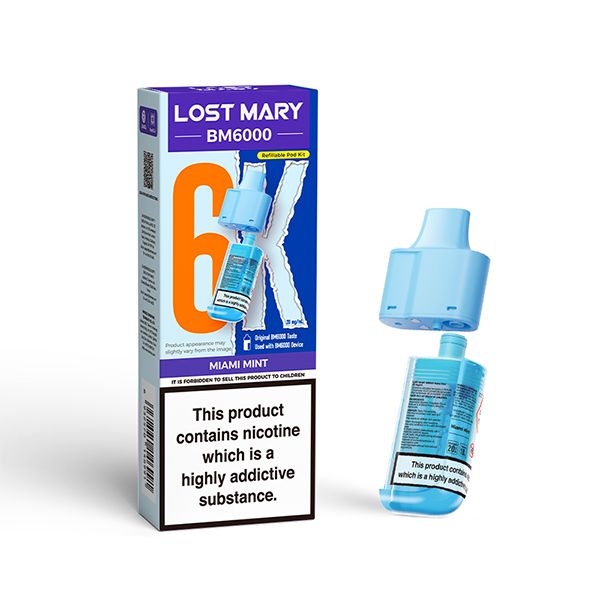 Lost Mary BM6000 Refill Pod Pack | Miami Mint | Best4vapes