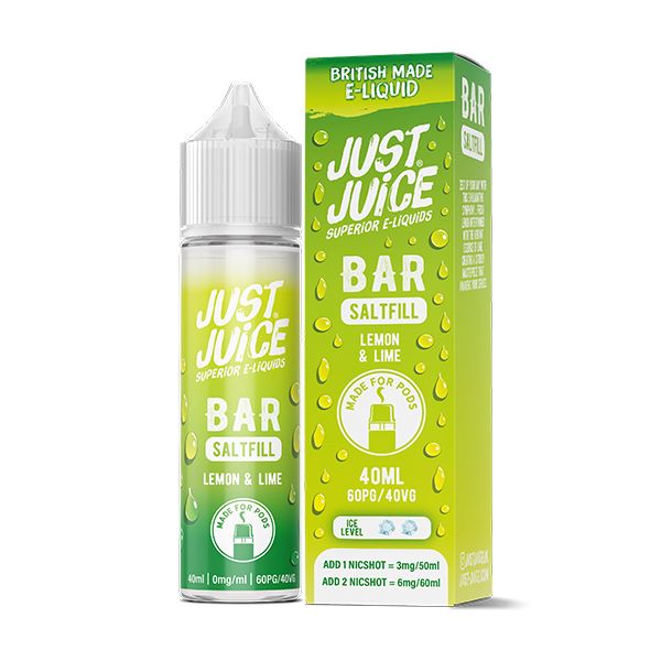 Lemon & Lime 40ml Bar Short Fill E-liquid by Just Juice | Best4vapes