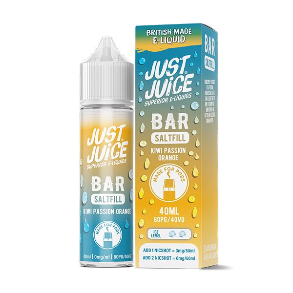 Kiwi Passion Orange 40ml Bar Short Fill E-liquid by Just Juice | Best4vapes