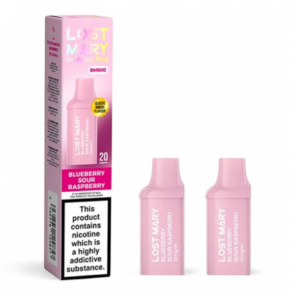 Lost Mary BM600 Prefilled Pods | Blueberry Sour Raspberry | Best4vapes