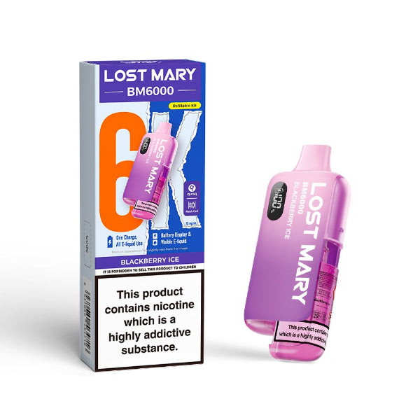 Lost Mary BM6000 Disposable Vape Kit | Blackberry Ice | Best4vapes